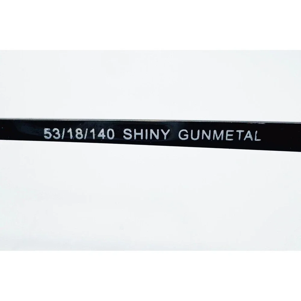 Jubilee Eyeglass Frames Mens Shiny Gunmetal Metal Rectangular 53-18-140 5913